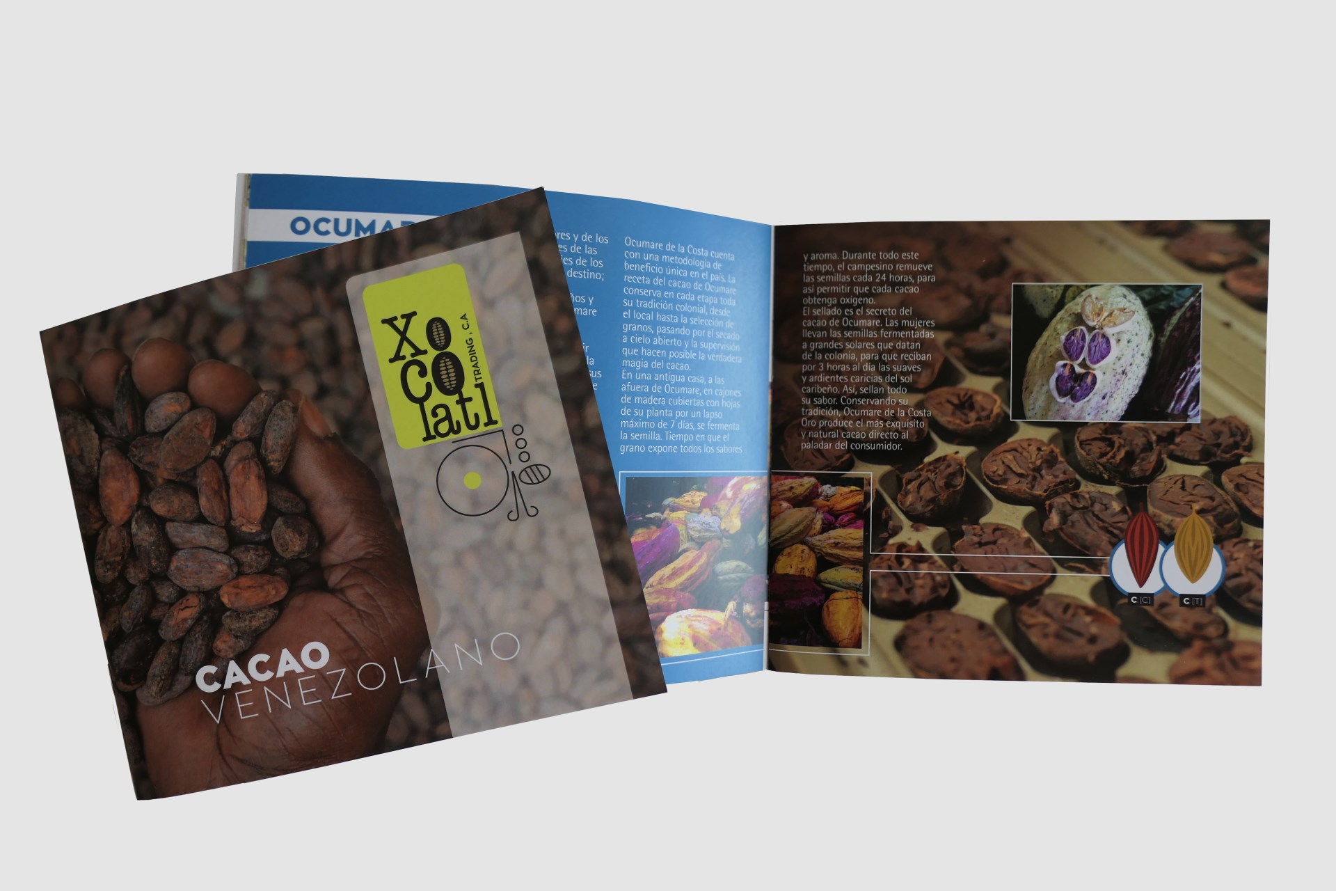 Brochura com 16 páginas“Xocolatl”